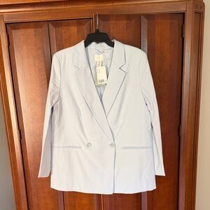 H&M Light Blue Double-Breasted Women's Blazer